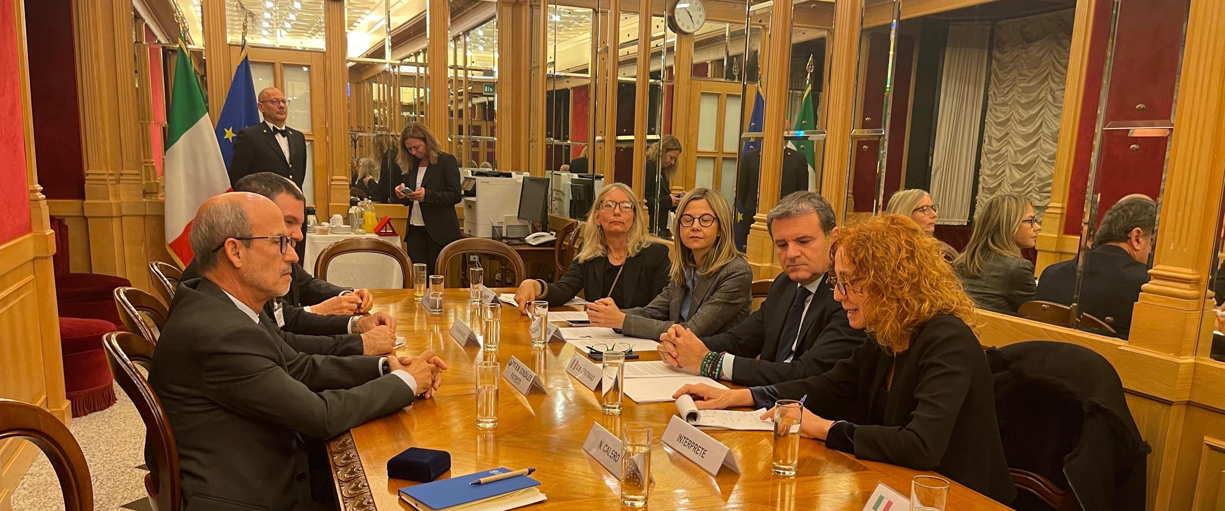 PARLATINO y Senado de Italia estrechan lazos legislativos para enfrentar desafíos globales