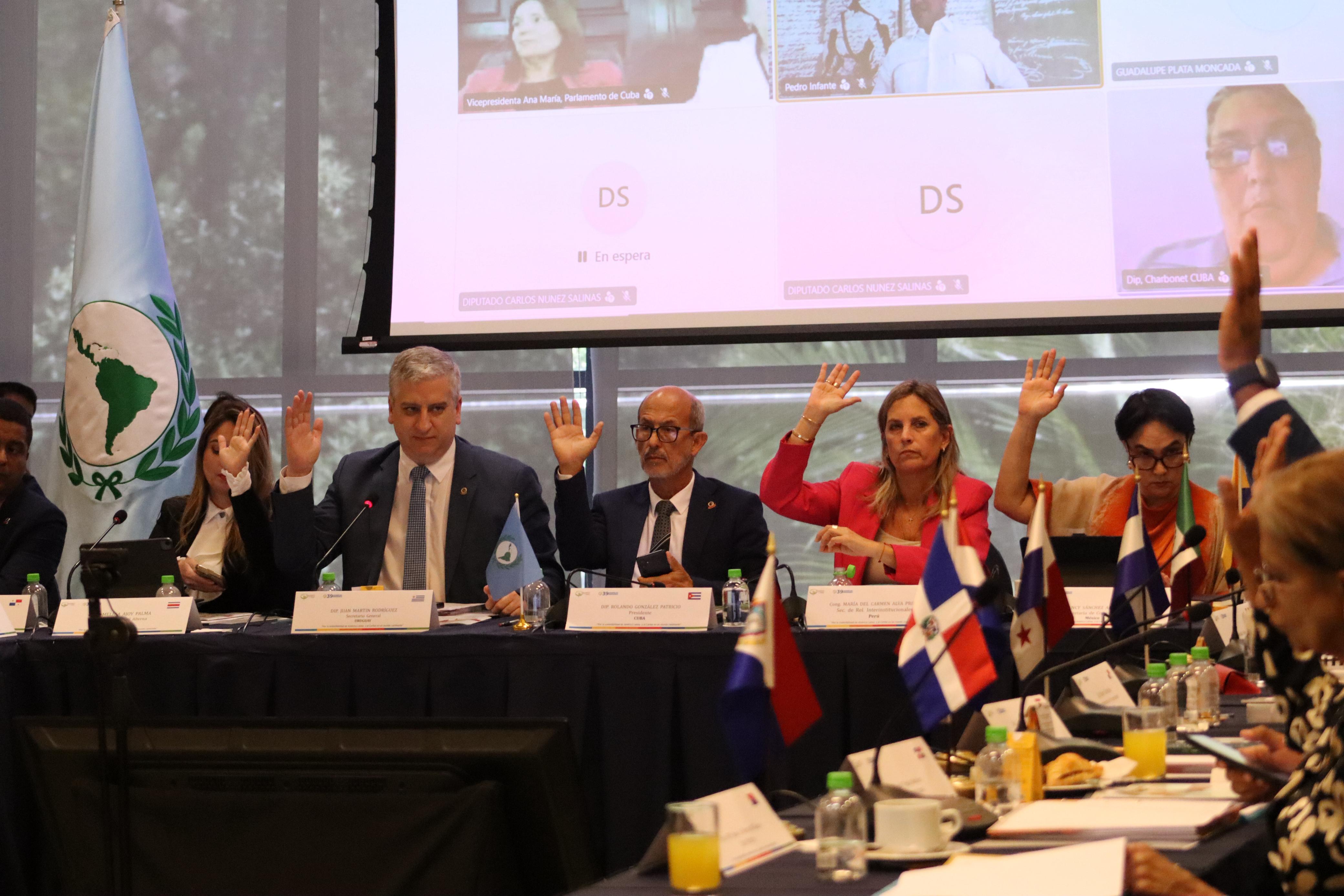 Junta Directiva del PARLATINO aprueba decisiones estratégicas en camino para su XXXIX Asamblea Ordinaria