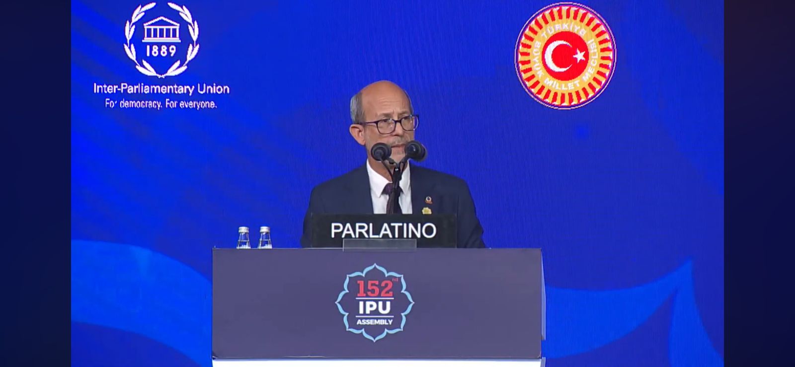Presidente del PARLATINO llama a fortalecer la esperanza, la paz y el multilateralismo en el Debate General de la 152.ª Asamblea de la UIP