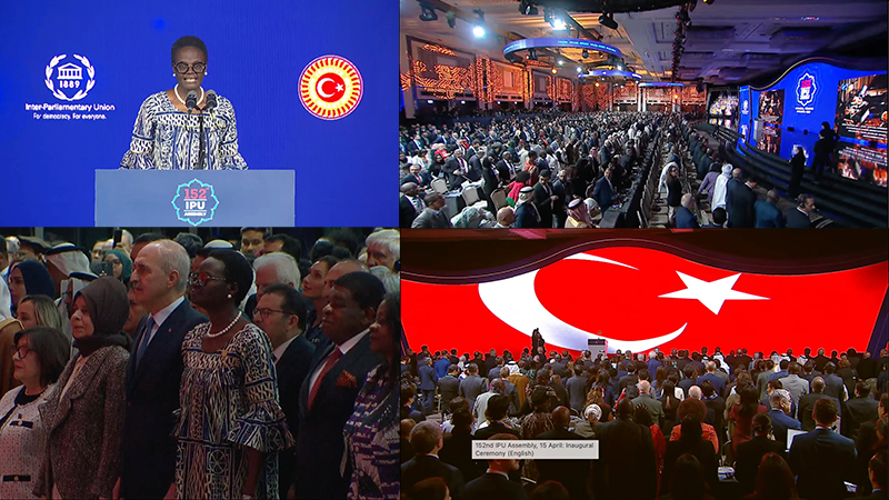 Presidenta de la UIP destaca el rol de la diplomacia parlamentaria en la inauguración de la 152.ª Asamblea en Estambul