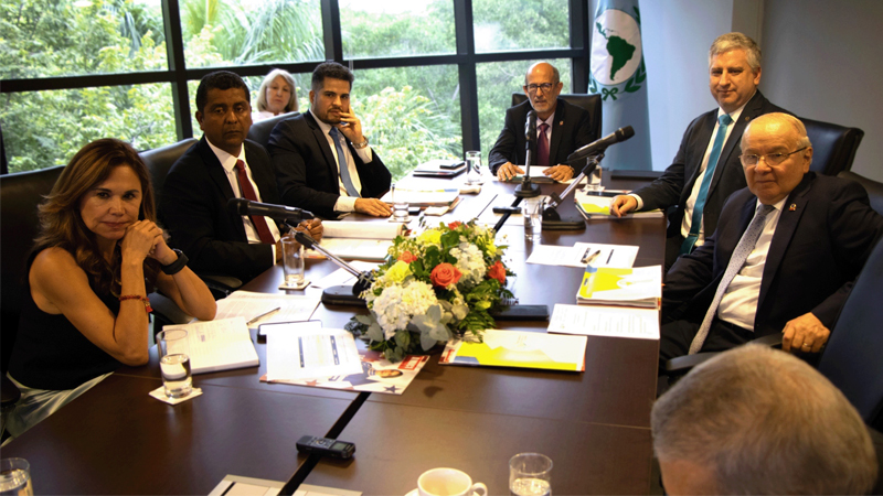 Mesa Directiva del PARLATINO evalúa agenda institucional previa a la sesión de la Junta Directiva