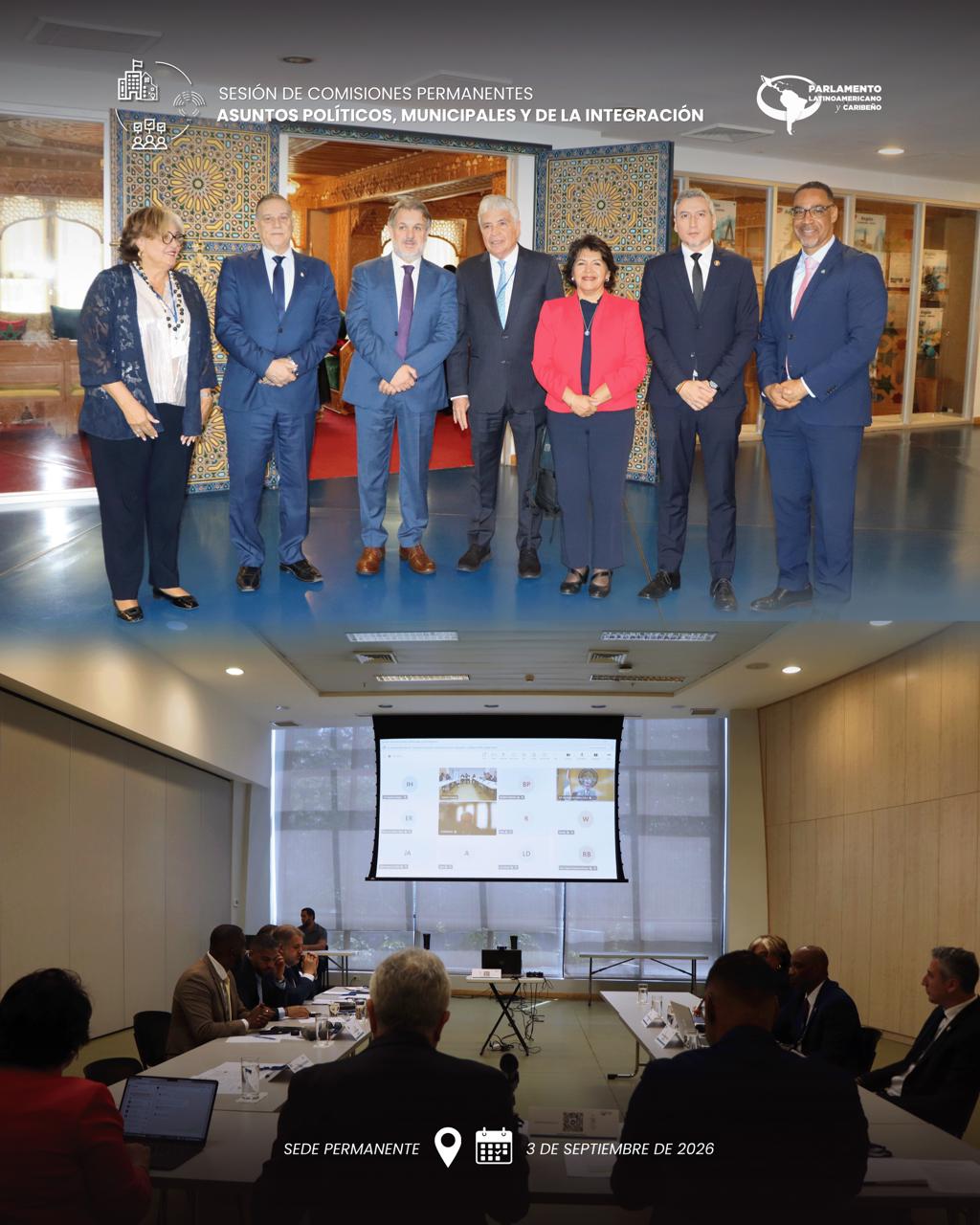 Democracia, gobernabilidad, migración e integración regional son algunos de los ejes de debate de la Comisión de Asuntos Políticos, Municipales y de la Integración del PARLATINO