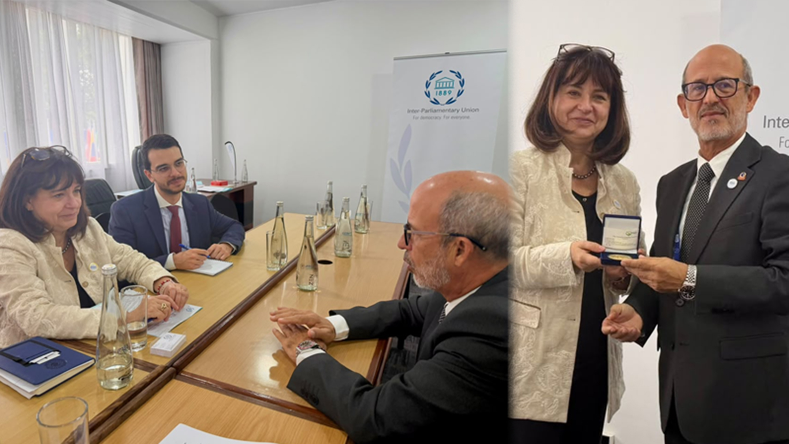 Presidente del PARLATINO se reúne con la secretaria general de la UIP en el marco de la 153.ª Asamblea